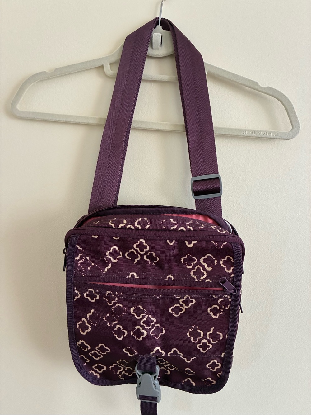 Eddie Bauer Purple Floral-Pattern Crossbody Bag - Women